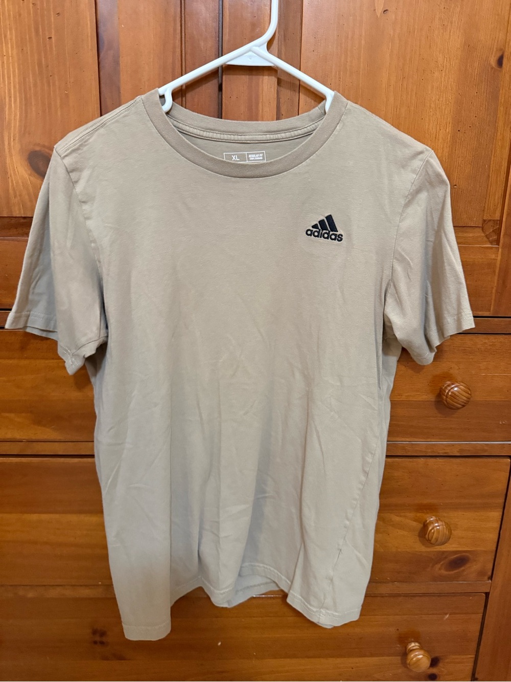 Adidas Boy’s Beige Short Sleeve Logo T-Shirt